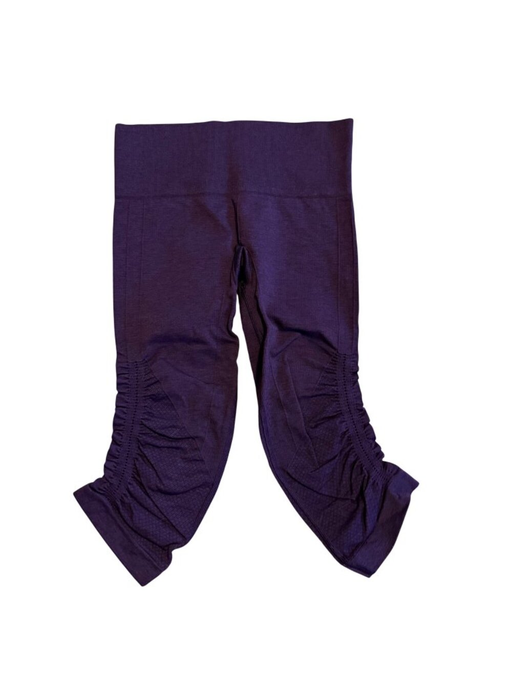 SIZE 2 Lululemon Burgundy Maroon In The Flow Crop Seamless Leggings High Waist